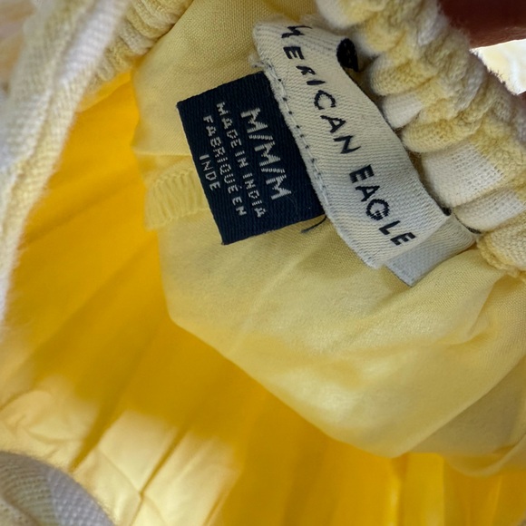 American Eagle Outfitters Yellow Check Midi Dress - Picture 6 of 9